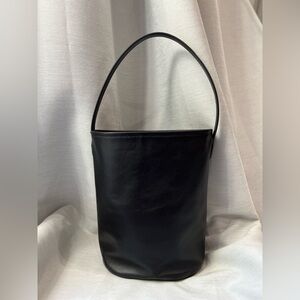 J. Crew Berkeley Bucket Bag in Black Leather
